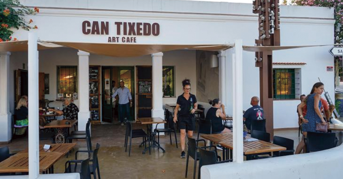 Terrace of Can Tixedó Art Café in Buscastell, Ibiza
